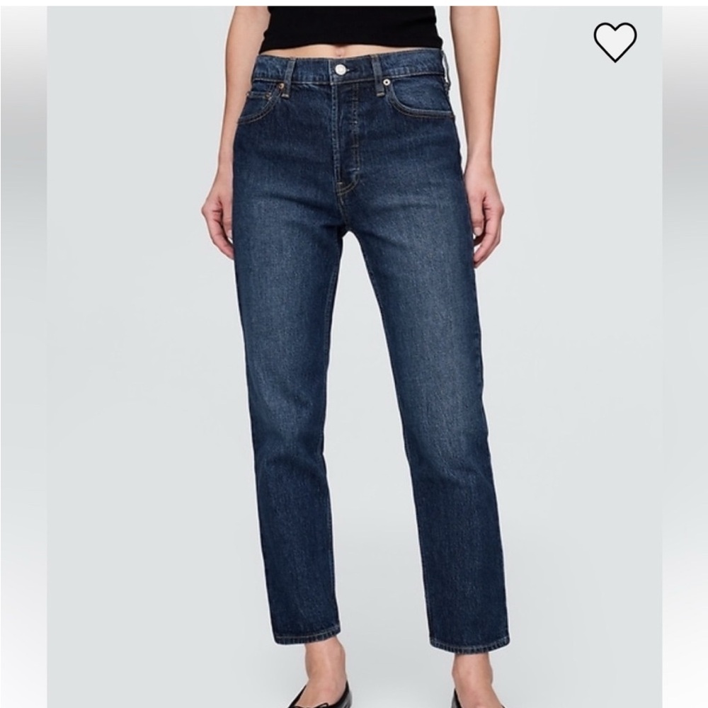 Gap Cheeky Straight High Rise Jeans 30/10 Short Womens Blue New Button Fly NWT